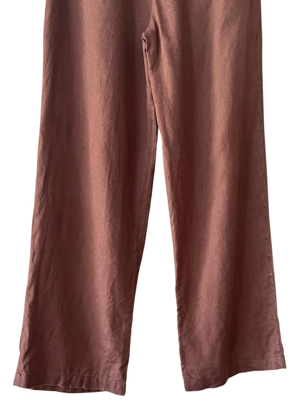 Reformation Vesta Wide Leg Linen Pants in Cafe Brown Size 8